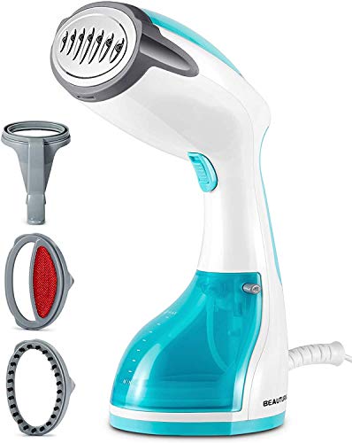 BEAUTURAL Dampfglätter 1200W 260ml Dampfbürste 30s Schnellaufheizender Garment Steamer für Reisen und Zuhause (Blue)