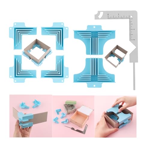 OTCRAFT Buchbinder-Eckklemmen, 7-teiliges Set, für Karton, Spanplatten, Dioramen, 1-3 mm, Trennwand-Montageklemmen aus Edelstahl und Kunststoff, Horizontal, vertikal, Multifunktional, Wandpaneel