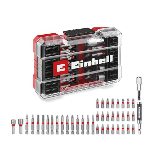 Original Einhell M-CASE 42-tlg. Bit-Set (25-mm-Bits, 50-mm-Bits, Magnethalter, Steckschlüssel, Schnellwechselbithalter inkl. Aufbewahrungsbox)