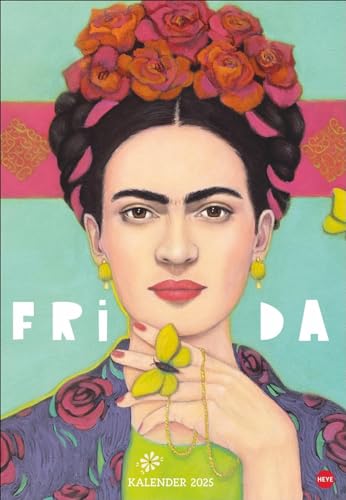 Frida Posterkalender 2025: Posterkalender mit ikonischen Motiven der Künstlerin. Kunst-Wandkalender 2025 als außergewöhnlicher Blickfang im Format 37 x 53,5 cm.