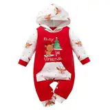 TaimeiMao Baby Jungen Mädchen Strampler Overall Weihnachten Outfit,Neugeborene Weiche Overall,Baby Weihnachten Strampler,My First Christmas Babykleidung,Weiche Baby Kostüm(3-6 Monate)