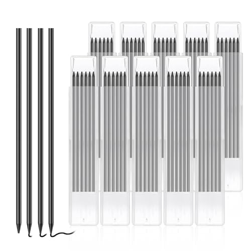 GYHWOFUL 60 Stück Bleistiftminen, Zimmermannsbleistift, 2.8 mm, Wasserdicht & Solide Tieflochmarker Bleistift, Ersatz für Architekt Zeichnen & Konstruktion