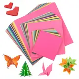 Origami Papier, 300 Blatt Faltpapier Bunt, 20x20 & 15x15 & 10x10CM Origami-Papier, 70 g/m² Doppelseitig Quadratisch Buntes Papier für DIY Bastelprojekte für Kinder & Erwachsene(20 Farben)