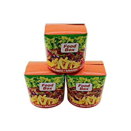 Enpack 500 Dönerboxen Guten Appetit 26oz / 750ml aus Kraftpapier - auslaufsichere food container - lunch box optimal für Döner Kebab, China nudeln - Einweg take away box ideal für to go Gerichte