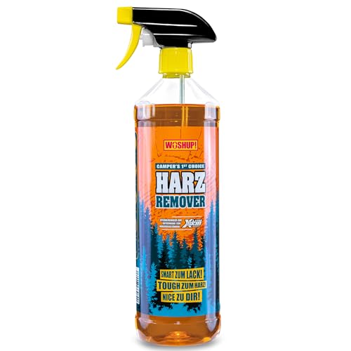 WOSHUP! Harz Remover - 1000 ml -mit Xtra Skin Effect – Harzentferner, Harzlöser für Wohnwagen, Wohnmobil, Camping, Caravan, Vorzelt, Markise, Boot und Zelt. (1 Liter)