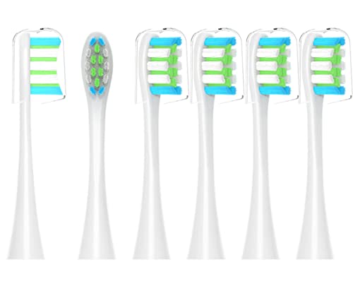 6er Ersatzbürsten Passend für Oclean Bürstenköpfe ersatzbürstenkopf Elektrische Zahnbürstenköpfe, Aufsteckbürsten Kompatibel mit AllenOclean Elektrischen Zahnbürsten, Bürstenköpfe mit DuPont-Borsten