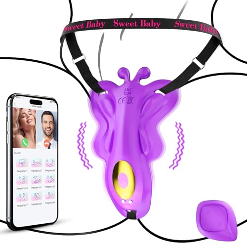 Sex Spielzeug für die Frau Paare Extrem Sex Mini Vibrator, Auflegevibrator für Frauen mit 9 Vibrationsmodi Butterfly Vibration für Frauen Vibratorensets für Frauen Klitoris Stimulator für sie