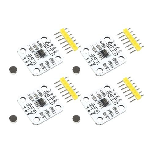 4pcs 12bit Hochpräzision,AS5600 magnetische Encoder magnetisches Induktionswinkelmesssensormodul, es wird mit einem Magneten kommen