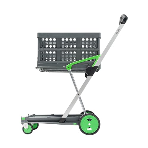 CLAX® Der Innovative Fahrwagen | Faltwagen | Claxmobil | Trolley | mit Klappbox | grün