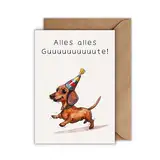 WBdesignz Alles Gute Karte - Lustige Geburtstagskarte mit Umschlag Charmante Glückwunschkarte Geschenkkarte zum Geburtstag Happy Birthday Karte Feier Party (DIN A6)