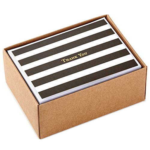 Hallmark Dankeskarten, Goldfolie, Schwarz und Weiß, 40 Karten in 1 Design