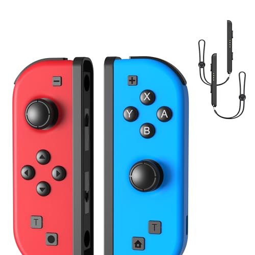 Shiptree Switch Controller, Wireless Gamepad Joystick Controllers Kompatibel mit Switch/Switch Lite/OLED mit Turbo-Funktion/Dual Motors/6-Axis Groscope, mit EIN Paar Switch-Handschlaufe