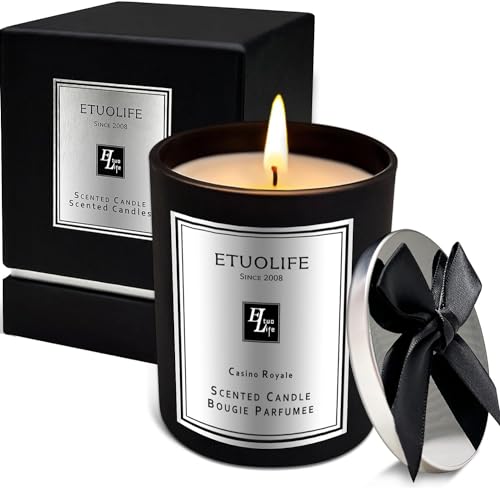 Candle Duftkerzen im Glas,Kerzen Geschenke für Frauen Männer,Luxus Duftkerze für Wohnkultur,Natürliches Sojawachs Kerze,68 Stunden Lang Brennen,Perfekt für Entspannen Bad Valentinstag Weihnachtskerze