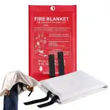 Feuerlöschdecke, Feuerlöschdecken zum Ersticken eines Küchenfeuers – 1 x 1 m Feuerlöschdecke, Brandschutzausrüstung für die Sicherheit zu Hause, in der Küche und beim Camping