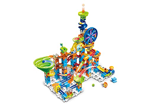 VTech Marble Rush - Ultimate Set XL100 E – Interaktive Murmelbahn mit spannenden Bahnelementen, verschiedenen Aufbaumöglichkeiten und Motor- sowie Lichteffekten – Für Kinder von 4-12 Jahren