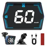 Head Up Display Auto HUD, Digitaler Auto Tachometer Anzeige MPH/KMH, Geschwindigkeitsmesser Universal HD Digital Speedometer mit GPS + Beidou Dual-Chip für Alle Autos, USB Plug and Play