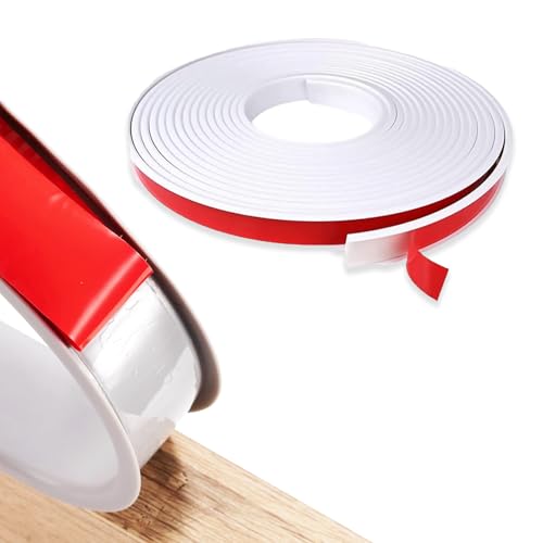 U Form Selbstklebend Möbelkantenband, 5m Innenbreite, 22mm Flexible TPE Faltbarer, Kantenumleimer selbstklebend, Möbelkantenumleimer, für Möbelrestaurierung, Schrank Reparatur(Weiß)