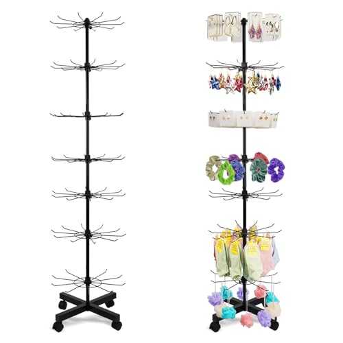 7-stufiger Verkaufsständer Displayständer für Armbandständer, Verkaufsständer Drehbar, Display Ständer mit Haken, Schmuckständer Drehbar, Schmuck Socken Hüte Verkaufsveranstaltungen für Kette Schal