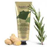 Jean & Len Sehr geile Handcreme Rosemary & Ginger, in der Weihnachtsedition, mit Urea, für trockene Hände, spendet Feuchtigkeit & pflegt intensiv, ohne Parabene & Silikone, Handcreme Tube, 75 ml