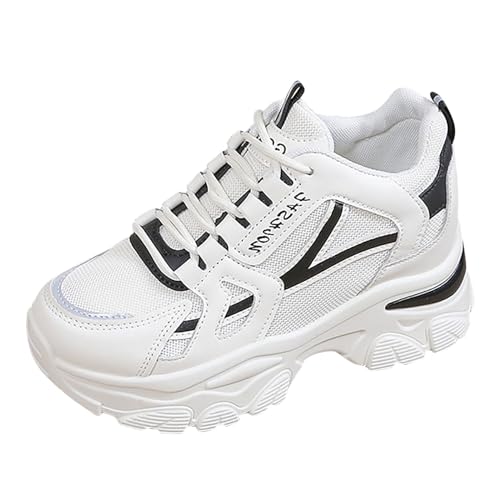 Turnschuhe Damen Bequeme Einfarbige Freizeit Sportschuhe Laufschuhe Atmungsaktive Mode für Studenten Jugendliche Schuhe Damen Turnschuhe Sportschuhe (Black, 38)