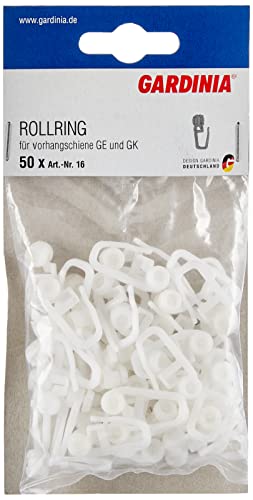 GARDINIA Rollringe, Kunststoff, weiß, 0.1, 50