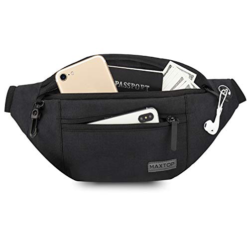 MAXTOP Bauchtasche Gürteltasche für Damen und Herren Hüfttasche Outdoor Groß Handytasche Sport Wasserdicht Laufgürtel Umhängetasche Geldgürtel für Camping Wandern Fitness Fahrrad Geschenke