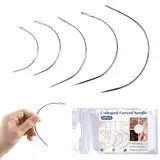 10-teiliges Set Gebogene Nadeln, Gebogene Nähnadel, Perücke C Gebogene Nadeln, Extensions Nadel, Hand-Quiltnadeln, Polsternadeln für Leder, Polsternadeln für Leder Teppich Matratzen Reparieren.