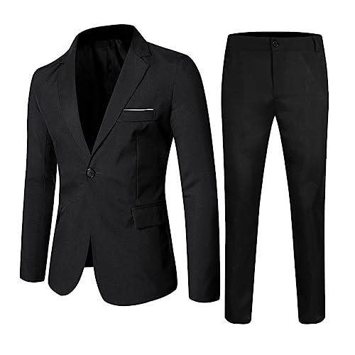 Jungen Kostüm 3-teilig Klassisch Slim Fit Hochzeitsanzug Tuxedo Jacke Hose Weste Mode Jungen, Kinder Jungen Kleidung Set Jacke Hochzeit Festlich Anzüge Geburtstagsparty (Black- 2-teilig, 11-12 Years)