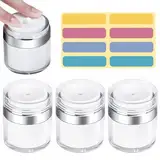 SLTAXAR 3 Stück Airless Pumpspender Creme 30ml/30g Airless Pump Container Pump Behälter Creme Pumpflasche Leer Cremetiegel Vakuumflasche Nachfüllbar Creme Lotion Spender mit Aufkleber für Reisen