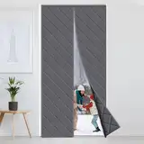 Diealles Shine Wärmeschutzvorhang 90 x 200 cm, Magnet Tür Vorhang, Verdickter Oxford-Stoff Kälteschutz Tür, Thermovorhang Haustür Winter Gegen Kälte