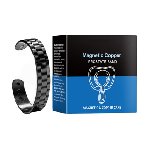 LZYWOD Magnetischer Kupfer-Prostata-Band, magnetisch, Kupfer, modisch, für Herren, Durchblutung, B5E9, verbessert die Rel Prostata-Band, Armband Blut