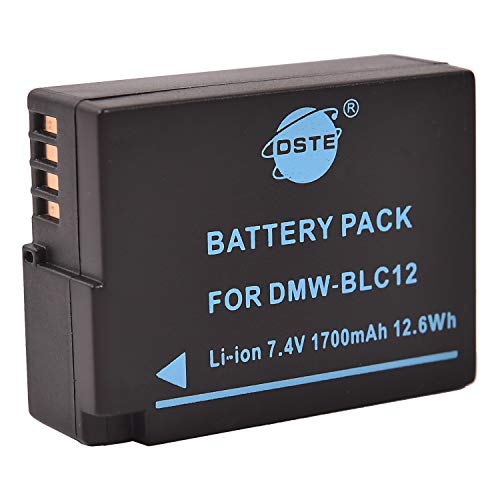 DMW-BLC12 DSTE Ersatz Batterie Akku Kompatibel für DMW-BLC12E und BP-DC12,Sigma BP-51,V-LUX4,Panasonic DMC GX8 G85 G7 FZ2000 FZ2500 FZ1000 FZ200 FZ300,Leica Q Kamera