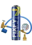 FIXFY 2in1 – Set: Schlauch mit Manometer, Adapter und Ersatz-Kältemittel R1234YF inkl. Öl – Klimaanlage selbst befüllen (Fahrzeuge ab Baujahr 2017)