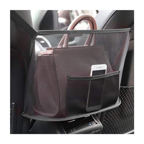 CGEAMDY Auto Aufbewahrungsnetz, Aufbewahrungsnetz Für Vordersitze, Autositznetz Zwischen Netztasche, Auto Rücksitz-Netztasche Aufbewahrungsnetz(Schwarz)