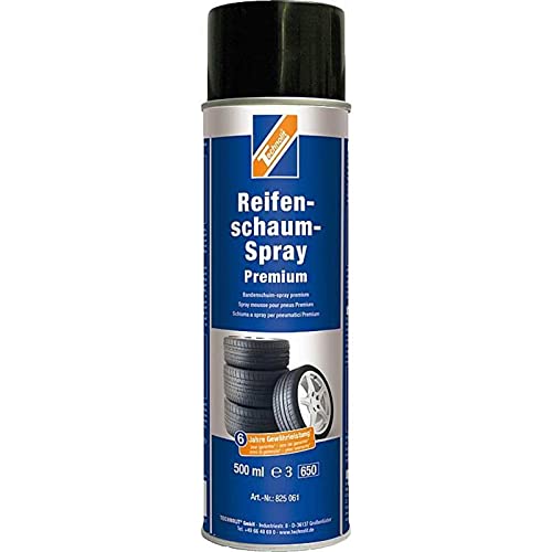 TECHNOLIT Reifenschaum-Spray Premium 500 ml, Reifenglanz, Reifenspray, Aktivschaum, Reifenpflege, Gummipflege