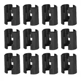 Jamiikury 50 Stück schwarze Draht-Regal-Clips – Regalschloss-Clips für 1,27 cm Rohrregale – langlebiger Kunststoff-Ersatz für Draht-Regalsystem (passend für Rohre mit 1,27 cm Durchmesser, 25 Paar)