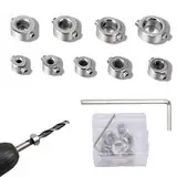8 Stück Tiefenanschlag für Bohrer, 3-10MM Bohrtiefenbegrenzer Set, Multifunktional Und Praktisch Bohrtiefenbegrenzer, Bohrtiefenbegrenzer Begrenzen Sie Die Tiefe Des Bohrers