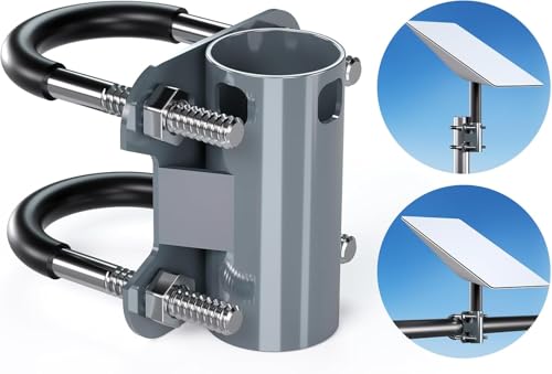 Starlink Halterung,Antennenmast Rohrhalterung für Starlink Schüssel,Anwendbarer Rohrdurchmesser 30mm-50mm, Antennenmast Rohrhalterung für Starlink Schüssel