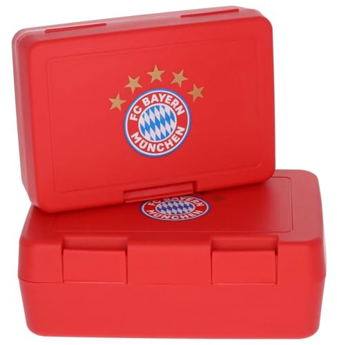 FC Bayern München Brotdose - 5 Sterne - 2er-Set Brotbüchse | Rot | Frühstücksbox FCB