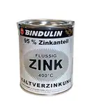 Flüssig Zink 250ml von Bindulin für Kaltverzinkung mit hohen metallischen Zinkanteil für alle Metalle zum Kaltverzinkengrundieren, verzinken gebrauchsfertig, schnelltrocknend, Farbe: silber
