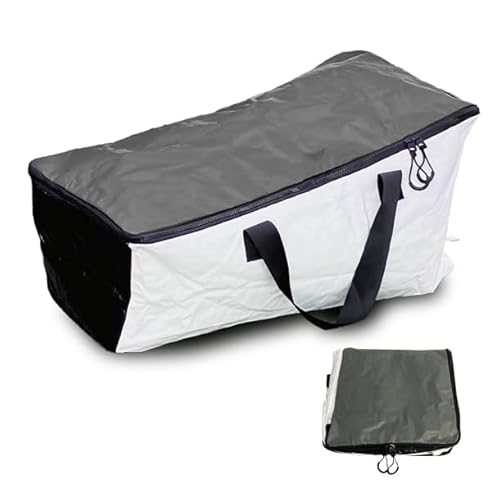 baqpaq faltbare Einkaufstasche groß schwarz/weiß (bis 45 Liter/bis 30 KG) – Einkaufstasche mit Reißverschluss, robust, wasserdicht und ideal für den Transport in Kindersitzen geeignet