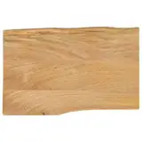 vidaXL Tischplatte, Holztischplatte mit Baumkante, Ersatztischplatte für Couchtisch Beistelltisch Esstisch, Holzplatte, Massivholz Mango
