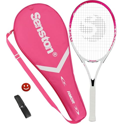 Senston Tennisschläger 68,6 cm, S700 Professioneller Tennis Schläger mit guter Kontrolle und gutem Grip, mit Tennistasche und Vibrationsdämpfer,pink
