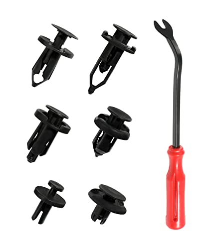 Flaconi 120 Stück Autoverkleidungsclips,Autozubehör,Autoclips,Halteclips,Nylonclips,Autobefestigungen,Nietenclips,6,3 mm,8 mm,9 mm,10 mm,mit Demontagewerkzeug