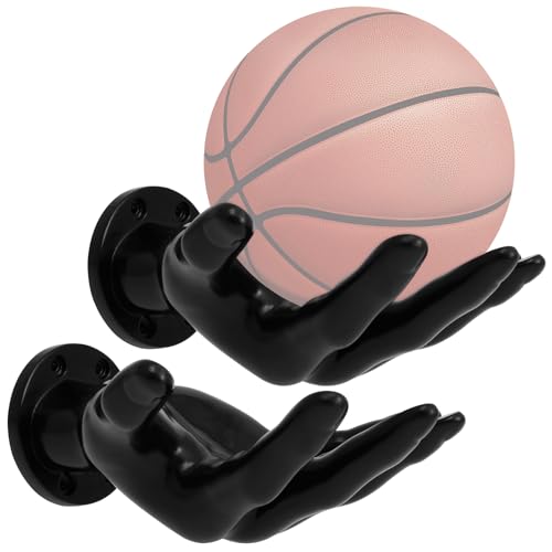 Ball Halterung Wand Handball 21,5x15cm Ultra Sicher Stabil Basketball Halterung Wand Hand Kreativ Wandhalterung Ballhalter Handball für Basketball Fußball Volleyball Schlüssel Kopfhör (2PCS)