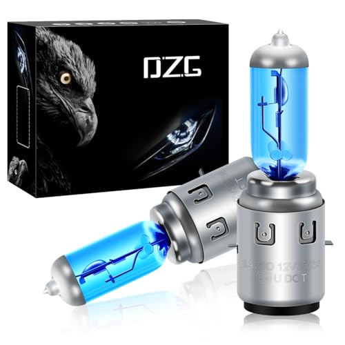 DZG - S2 / Ba20d Halogenlampen - 12V 35/35W Super Weiße Scheinwerferlampen 6000K Motorrad Hi/Lo Glühlampe, 2 Stück