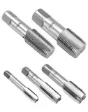 QWORK® 5 Stück 55° Gewindeschneider aus Stahl, Rohrgewindebohrer Set, geeignet für Wasserrohrverbindungen, Autoreparatur und Maschinen, G1/8 G1/4 G3/8 G1/2 G3/4