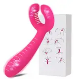 Silikon Dreifacher Vibrator Paarvibrator mit 7 Modi Vibratoren für Sie Klitoris und G-punkt Dildo Analplug Analvibrator Prostata Stimulator Buttplug Erotik Sexspielzeug für Paare Frauen Männer Sextoy