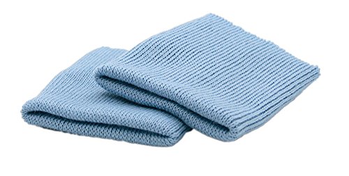 2 Elastische Bündchen für Kleidung - Ideal zum Nähen und Reparieren von Kleidungsstücken | Perfekt für Pullover, Hosen und Trainingsanzüge | 7,5 cm breit. (16. Himmelblau)