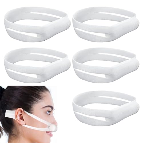 Nasenverband mit Ohrschlaufen 5 Stück Nasal Bandage Nasenverband Nach Op Stretch Verbandhalter hoher Absorptionsfähigkeit (Weiß)
